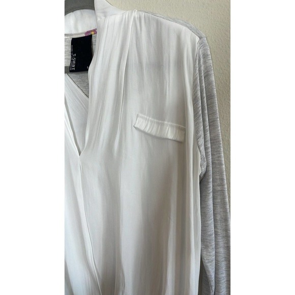 ANTHROPOLOGIE DOLAN WOMEN'S DRAPED WRAP FRONT LONG SLEEVE TOP SIZE S - Picture 3 of 5